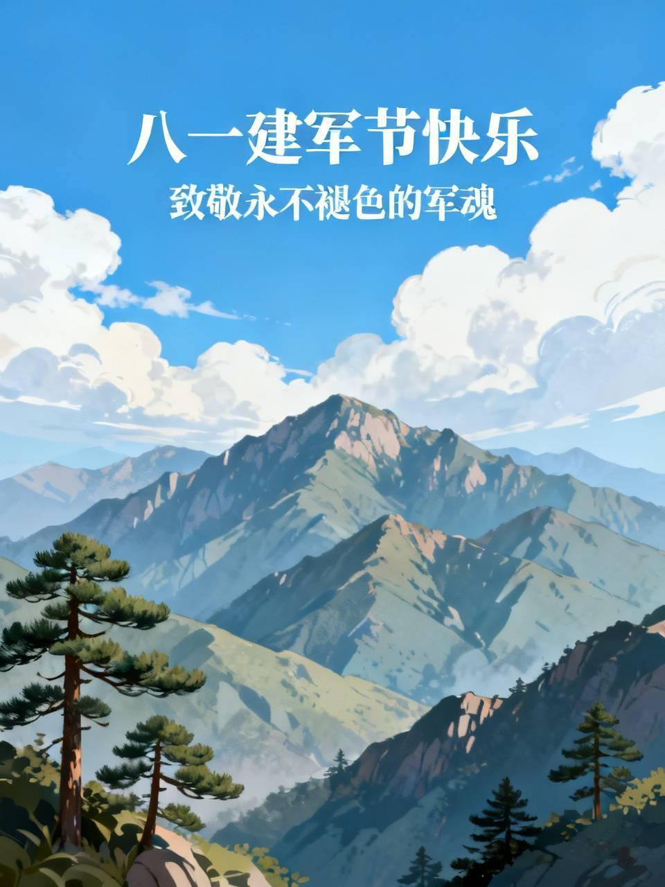 八一建军节到啦，必须给解放军送上最真挚的祝福！你们就像钢铁长城，守护着祖国和人民