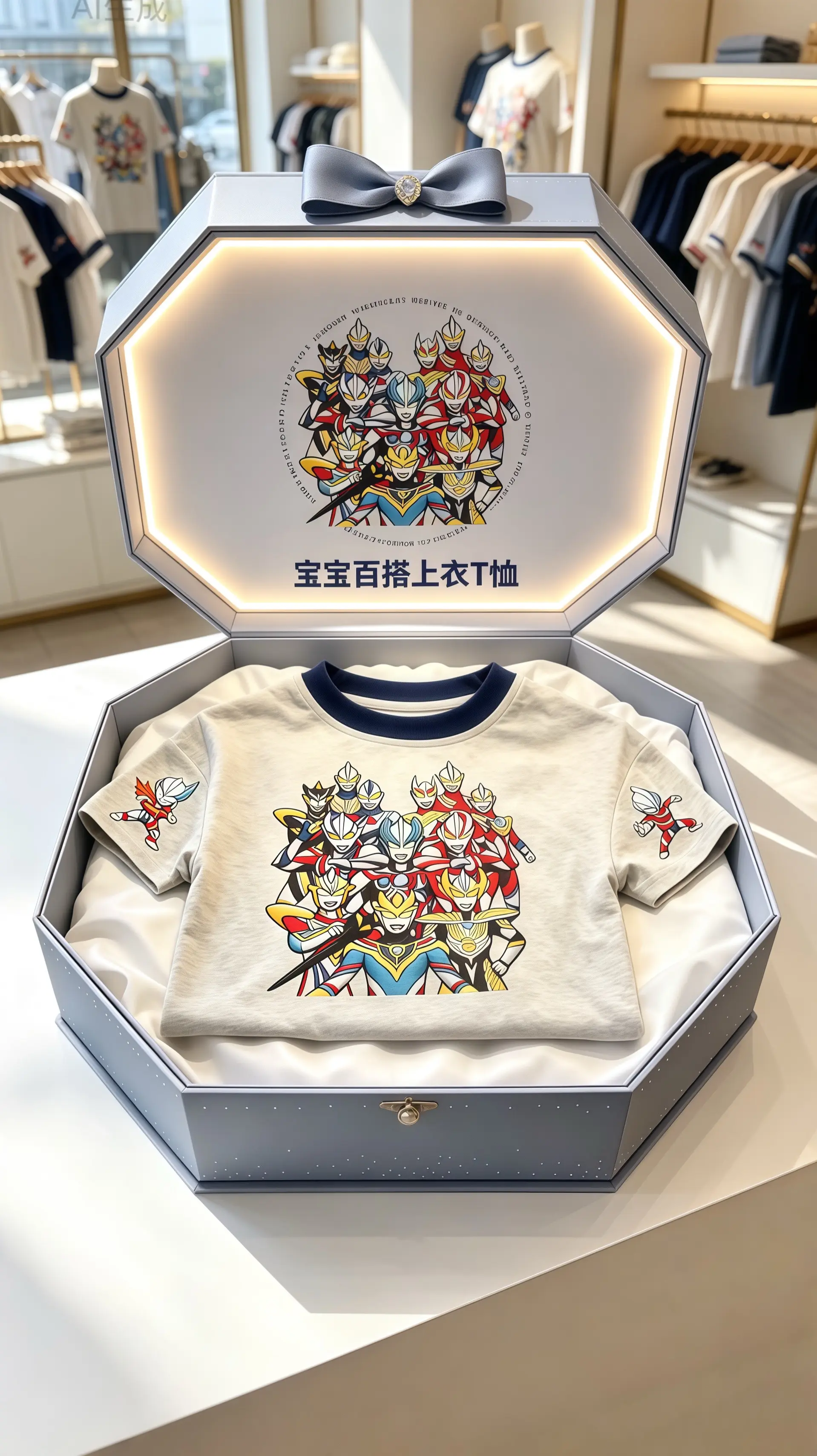 潮娃穿搭男童穿搭 短袖恤 高品质童装奥特曼