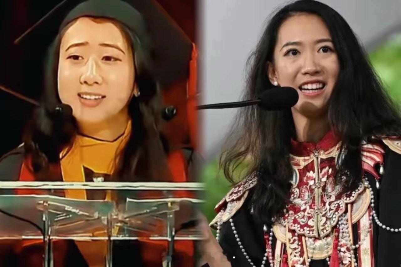 左边是杨舒平，右边是蒋雨融杨舒平出生在云南，蒋雨融出生在山东两位海外留学生，都是