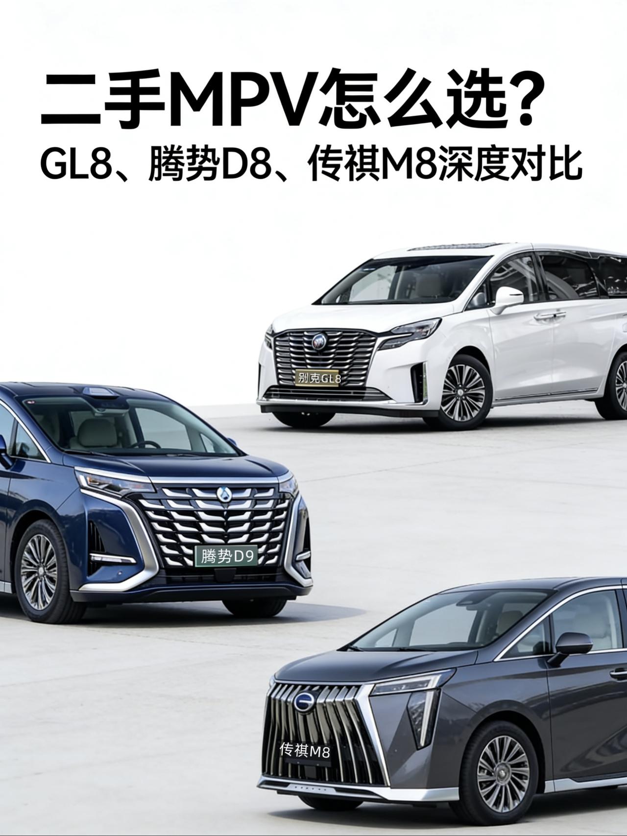 20万预算二手MPV怎么选？GL8、腾势D8、传祺M8深度对比，我最终选了它！