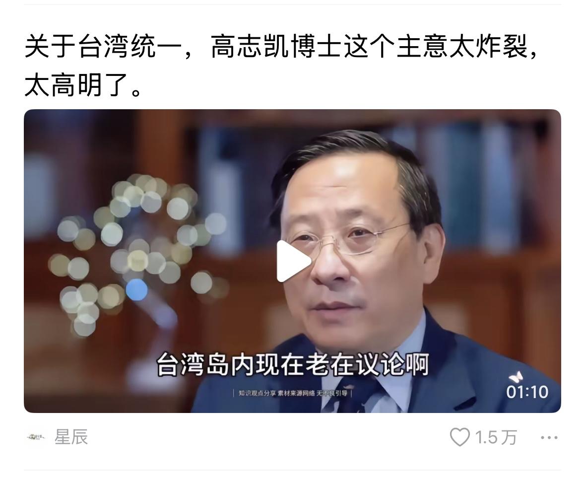 有人还以为高志凯又出了高招，这不就是菲律宾那个破船的办法吗？跟菲律宾学，这是什么