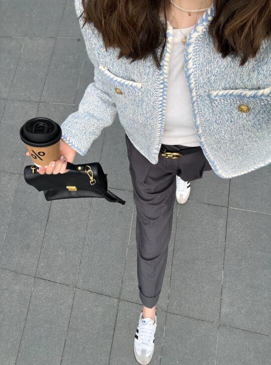 小香外套➕西装裤简直是打工人春日通勤的神！