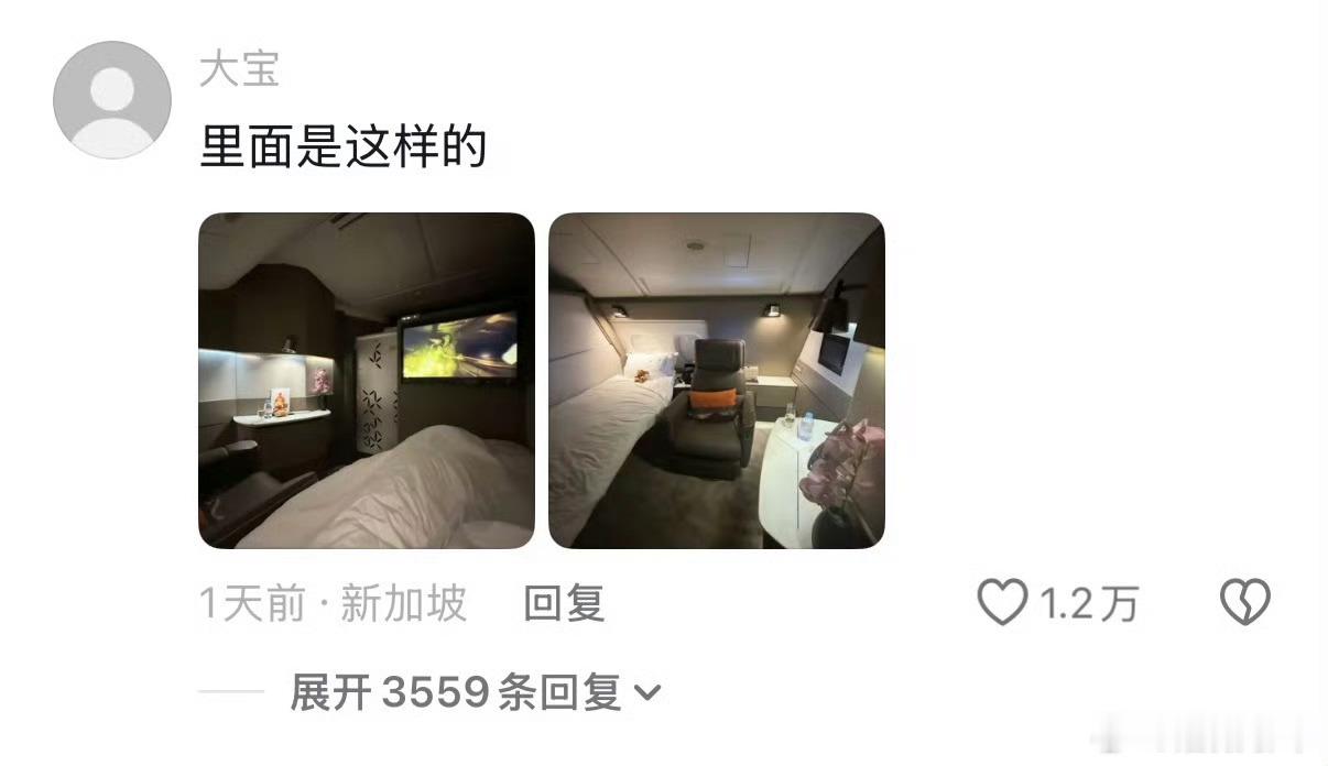 登机柜台出现了好小众词汇啊，这个应该指的是空中官邸，我记得貌似一架飞机就两个位置