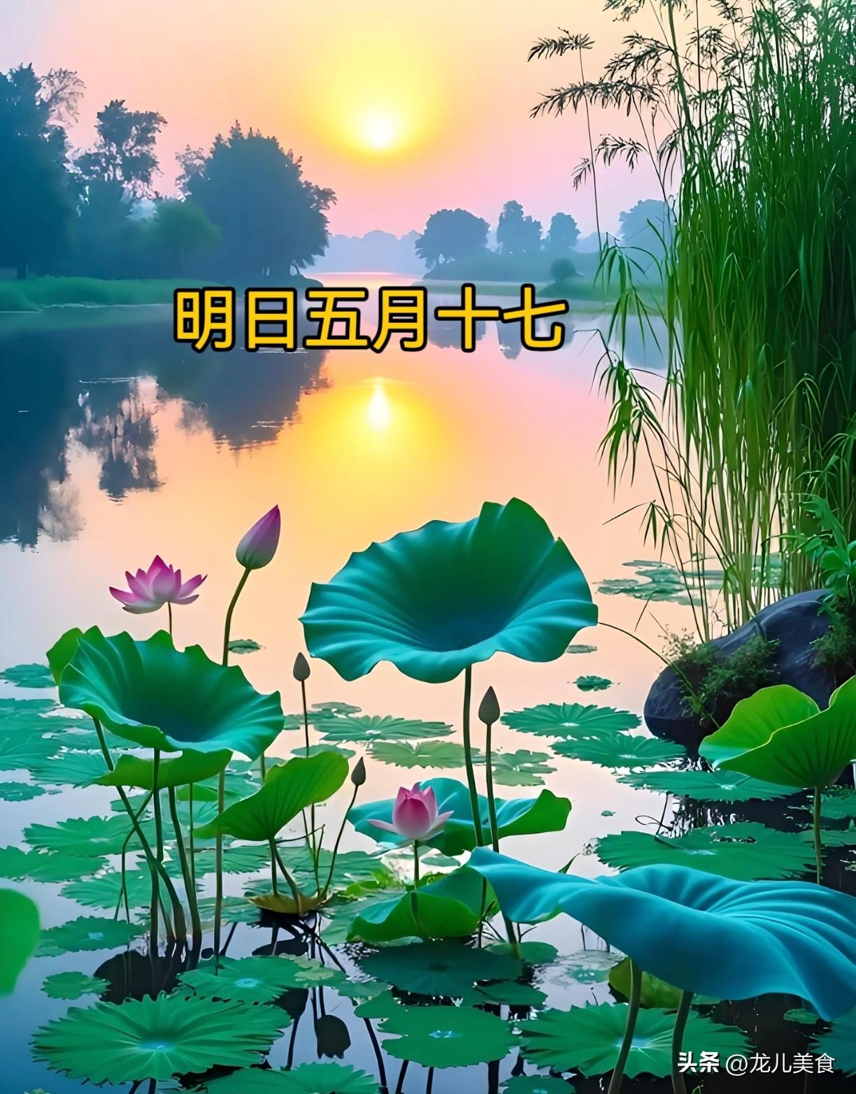 明日五月十七“凶日”，记得：1不碰、2不穿、3不减、4要做、5要吃
农历五月十七