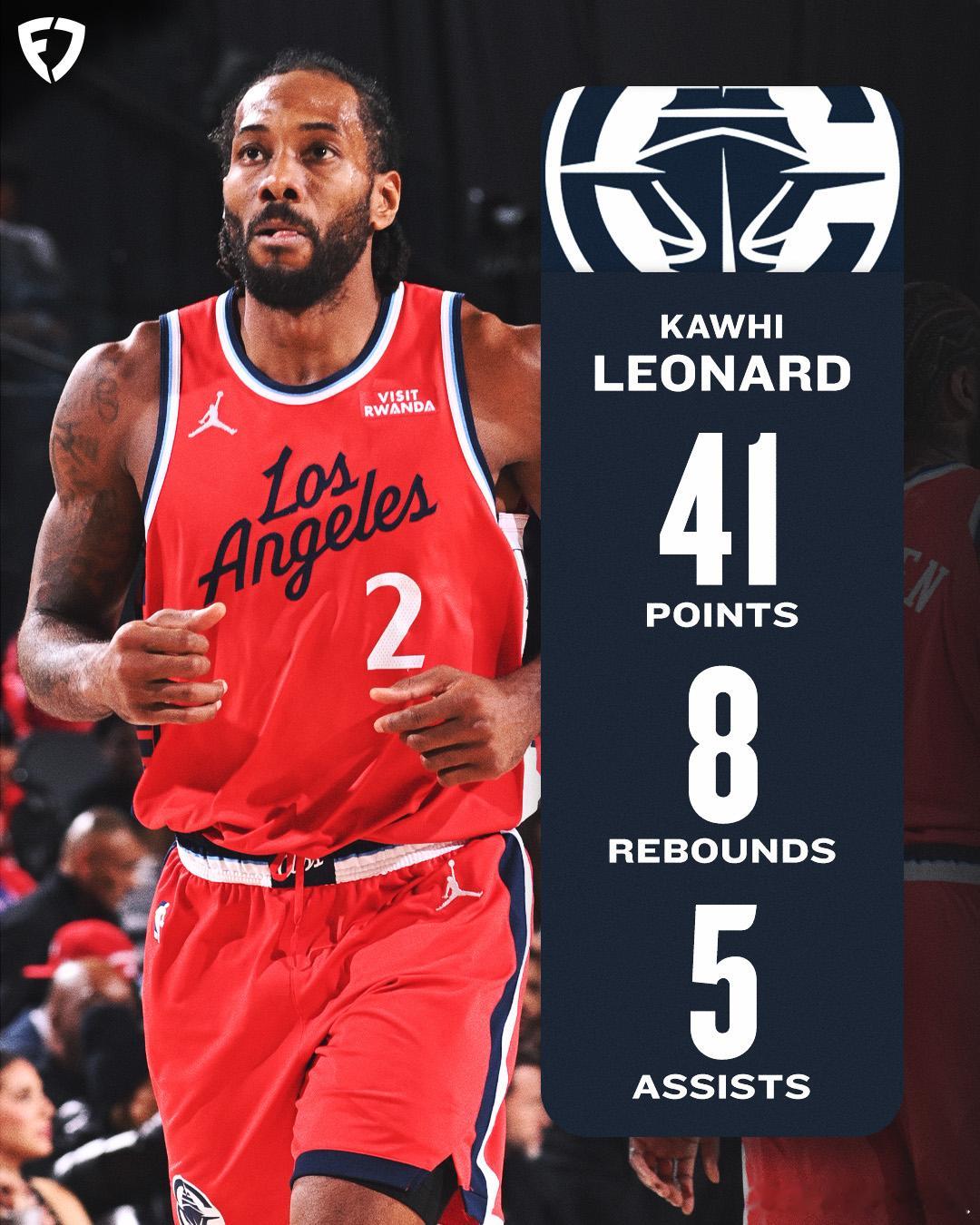 伦纳德41分圣诞快乐快船大胜火箭 圣诞到来前，快船先虐湖人，再灭火箭，用两连胜来