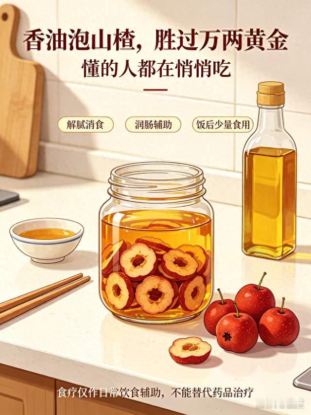 香油泡山楂，胜过万两黄金，懂的人都在悄悄吃