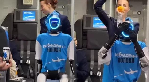 俄罗斯航空公司“胜利航空”成为全球首家在航班上部署人形机器人担任空乘人员的航司。