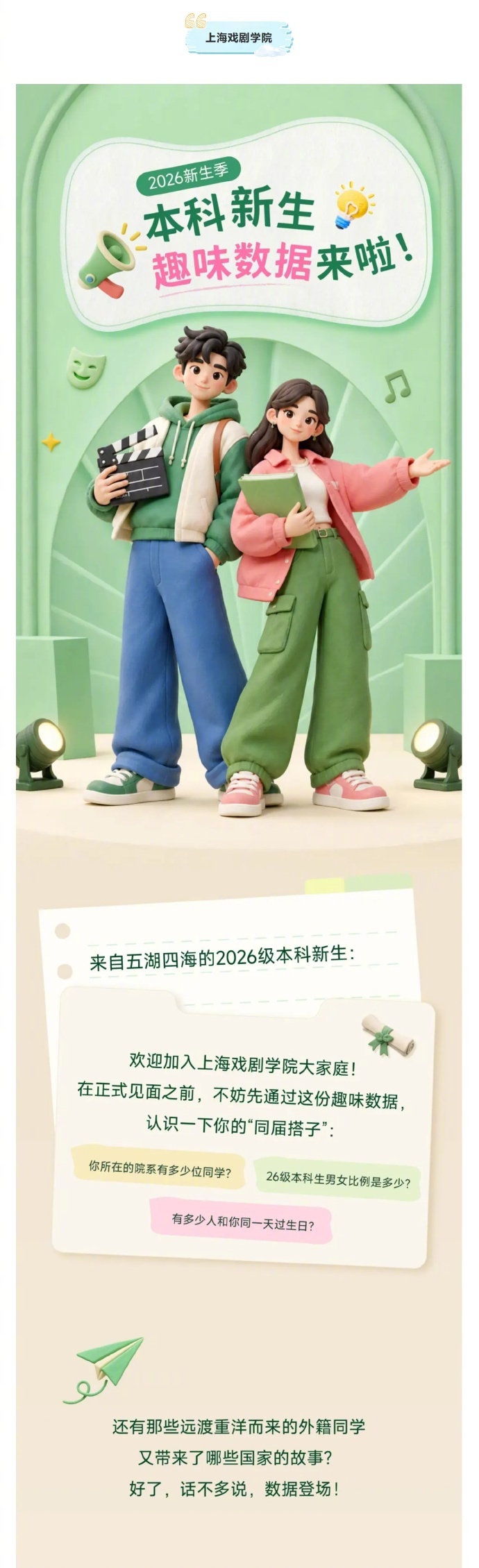 【上海2026级本科新生大数据公布】新学期如约而至，沪上多所高校迎来 2026 