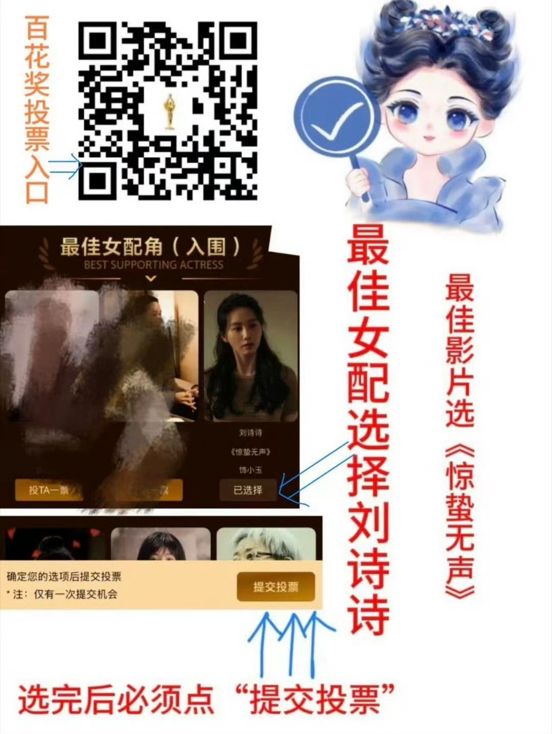 刘亦菲刘诗诗 VOGUE 给入围百花奖的刘诗诗投一p了吗真实有效 