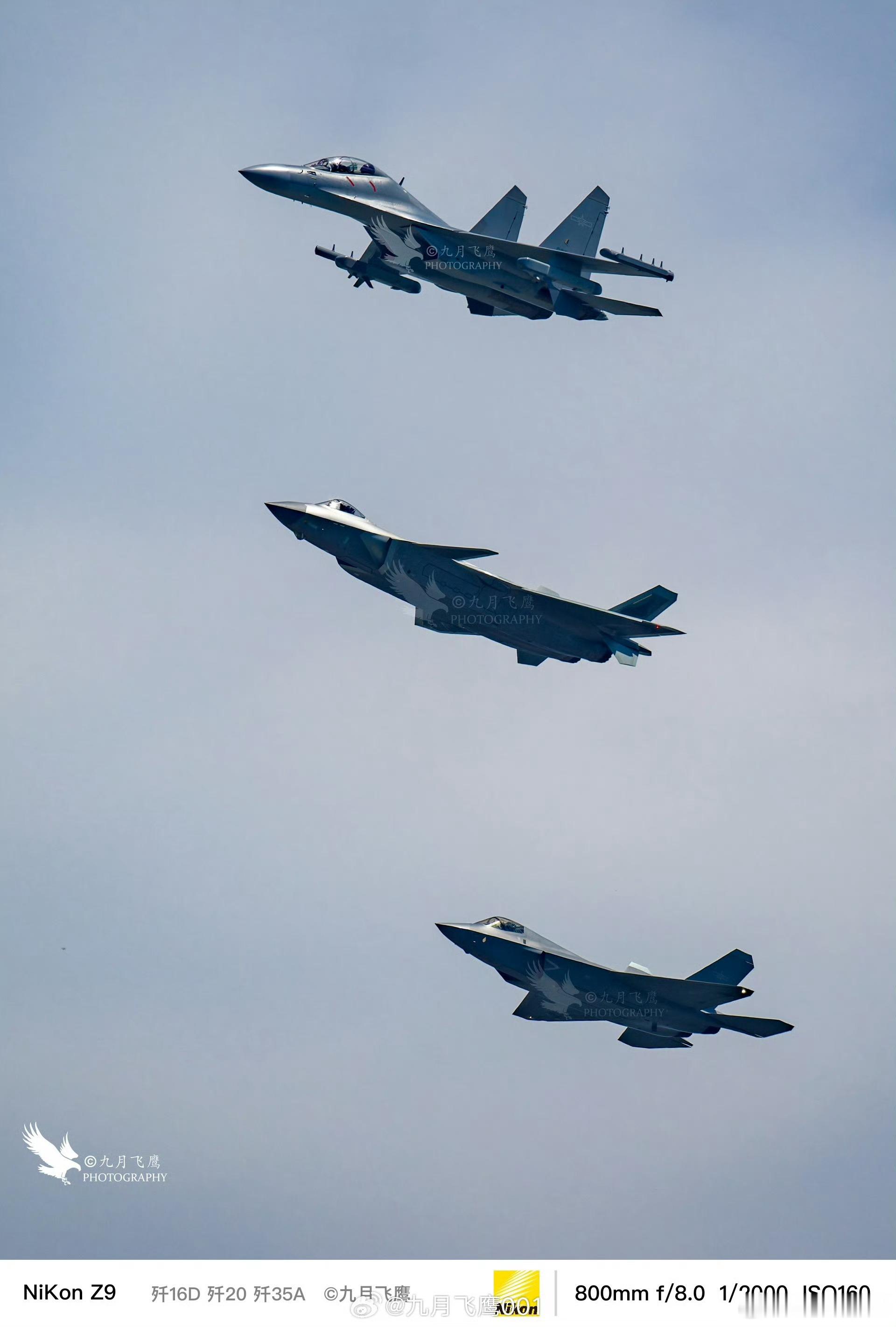 本次阅兵的空军三大主力，且看且珍惜吧，下一次阅兵估计就要换人了▲对了，歼10C呢