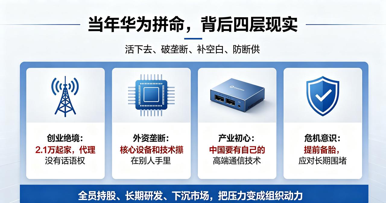 当年华为拼到全员睡机房、全年砸千亿研发，背后4层不得不拼命的真相
很多人疑惑，为