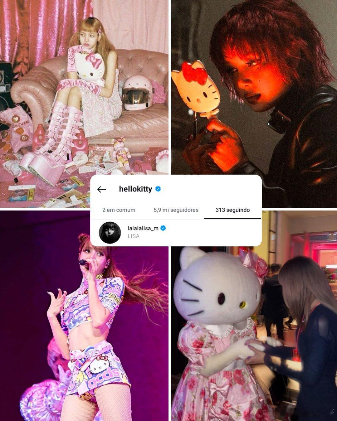 Hello Kitty官方刚刚关注了Lisa的Instagram📱 ​​​