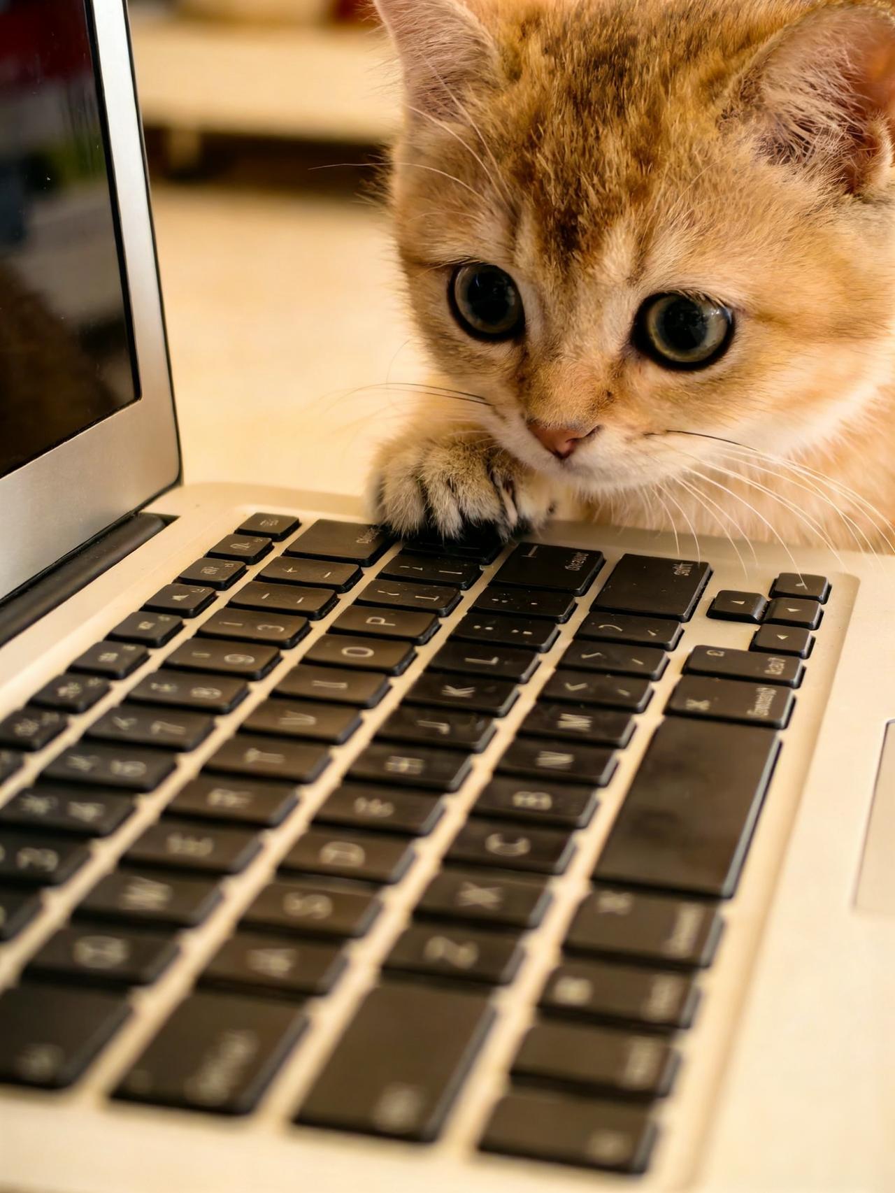 《猫咪的好奇心》

我家猫咪对一切新鲜事物都充满了好奇。我刚买回来的快递盒，它会