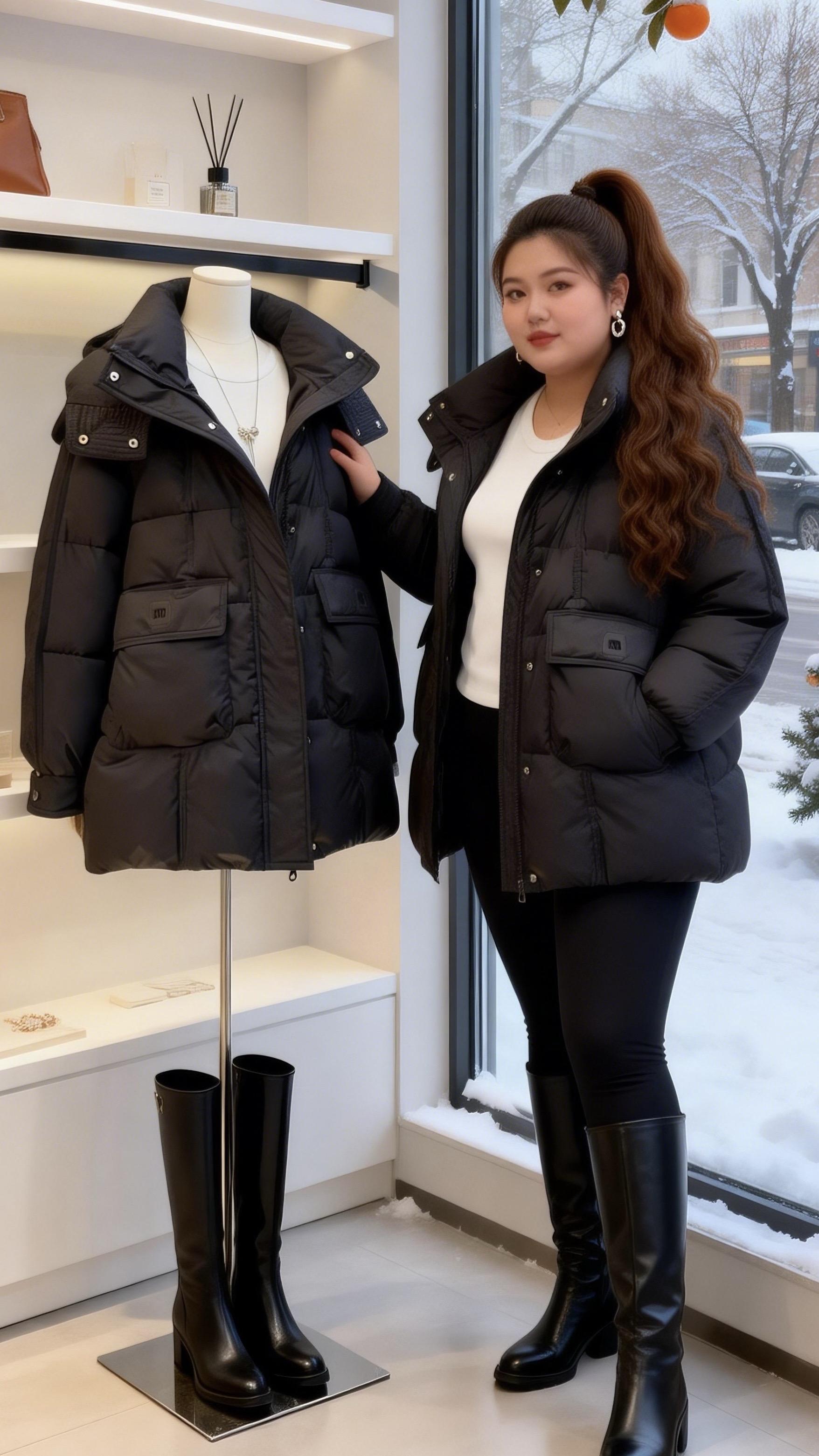 大码女装 棉服外套  保暖又好看 冬季穿搭 这个冬天不怕冷