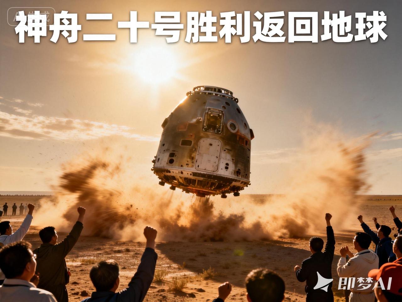 1月19日，神舟二十号飞船返回舱带伤在东风着陆场平稳降落，任务取得圆满成功。下面