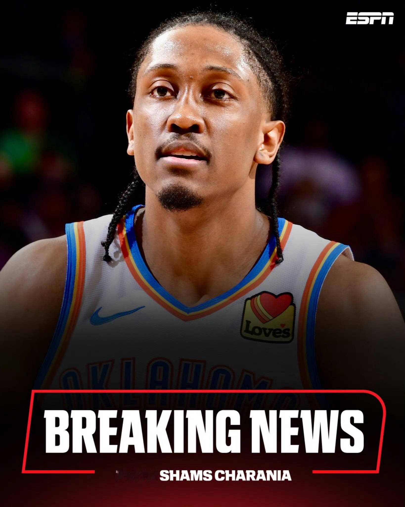 Shams：杰伦威廉姆斯将于明日雷霆主场对太阳的比赛中迎来赛季首秀！新赛季篮不住