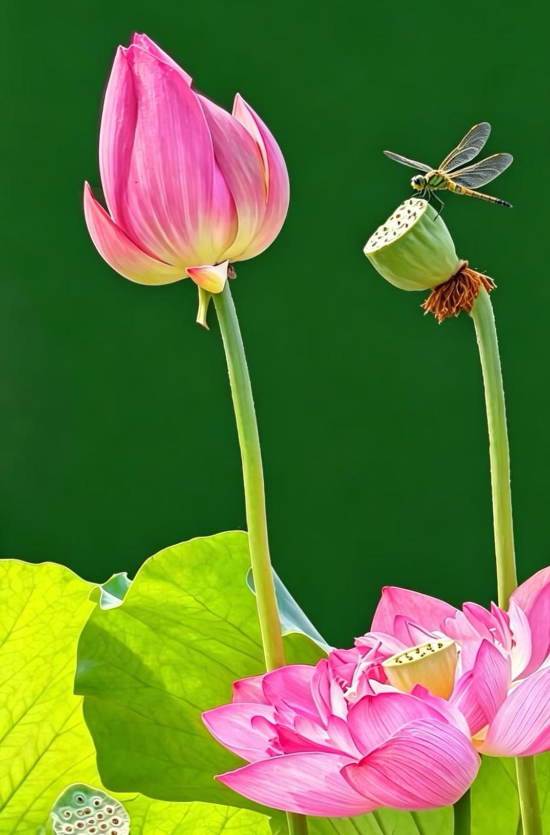 荷花与青蜓，天作之合，真是太漂亮了。[赞][玫瑰][彩虹]