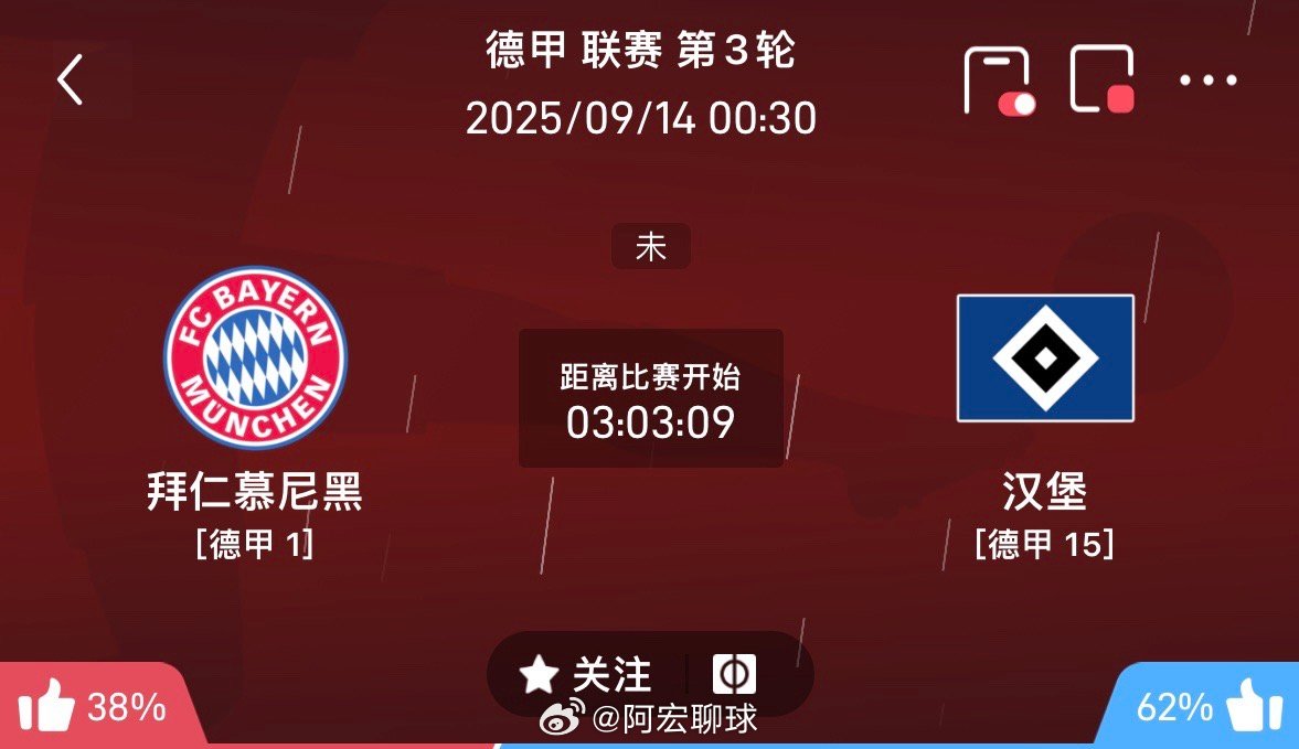 南大王和北大王，谁能更胜一筹拜仁vs汉堡 ​​​