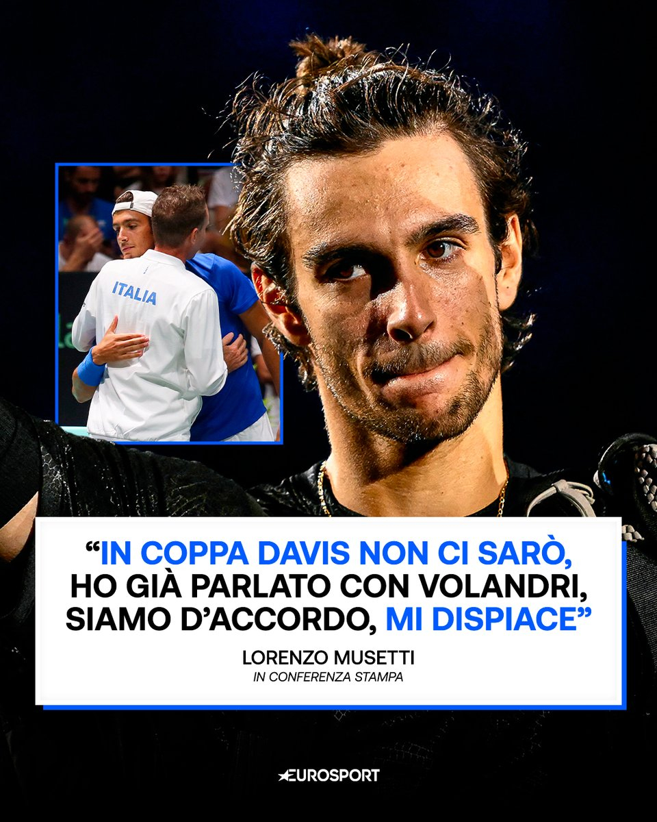 止步ATP总决赛小组赛之后，穆塞蒂宣布退出下周在意大利博洛尼亚举办的戴维斯杯总决