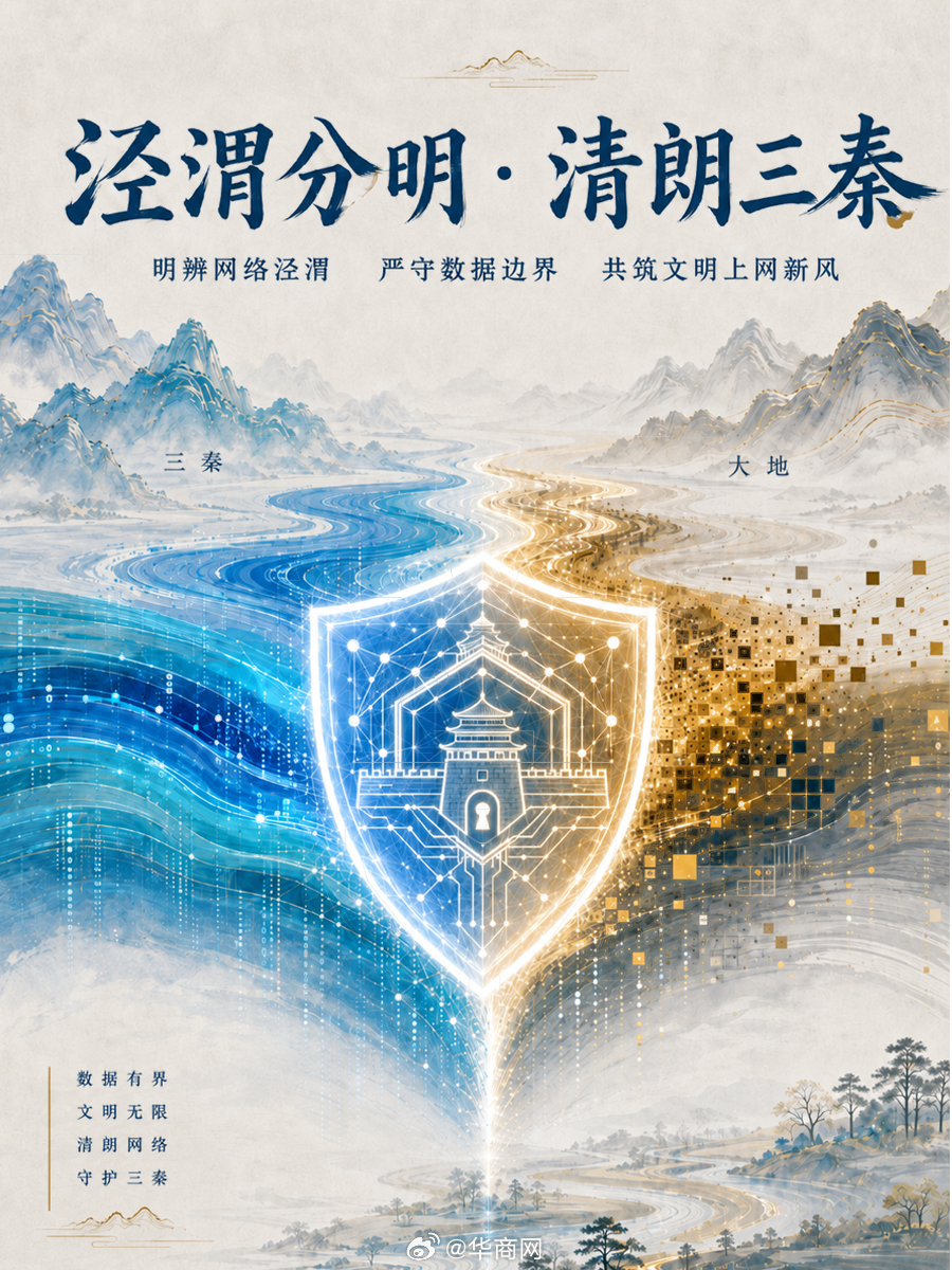 秦网微光·创意新媒体创作优秀作品展播作品类别：网络安全公益海报作品名称：《泾渭分