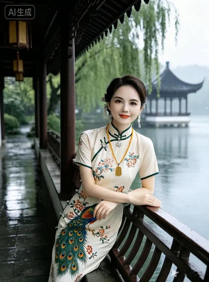 七绝●湖光山色/古韵   

微风细雨绕轻烟，
柳叶垂帘现眼前。
水榭亭台山色罩