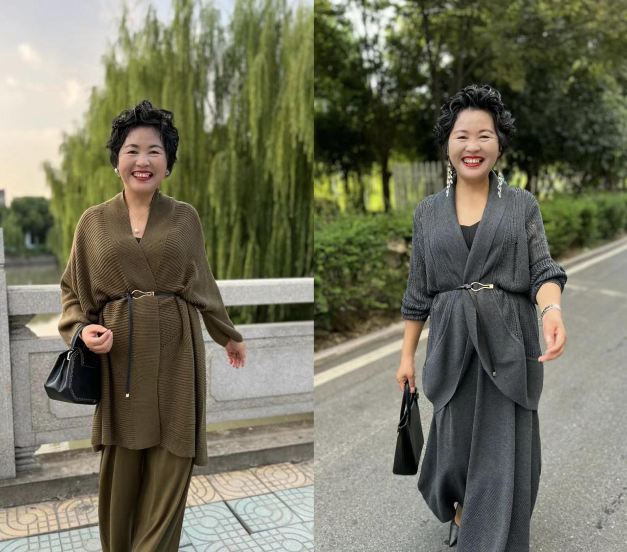 女人就算上了年纪也爱美，看看下面这些秋季穿搭，优雅又提气质
上了年纪的女性，可以