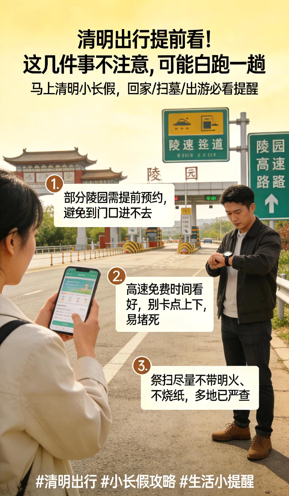 清明出行提前看！这几件事不注意，可能白跑一趟
 
马上清明小长假，很多人准备回家