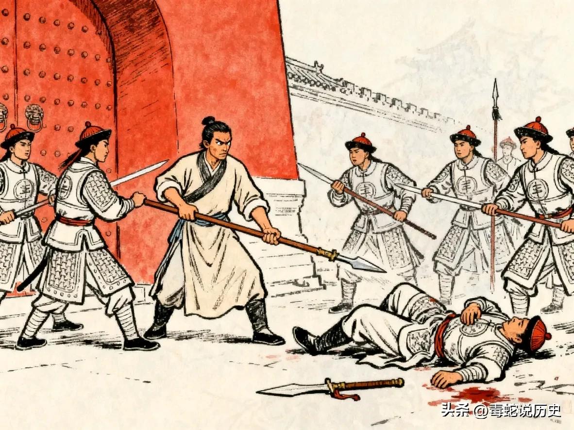 嘉庆十年，京师发生了一件震动朝野的大事。一名叫萨弥文的男子，扛着一杆大铁枪直冲东
