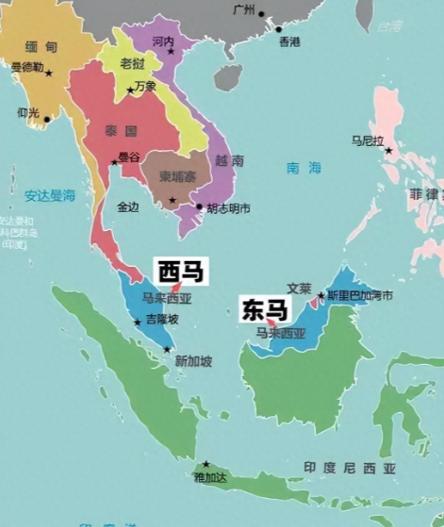 马来西亚其实分两块地儿，西边就是吉隆坡那些地方，东边隔着海在婆罗洲岛上，叫沙巴和