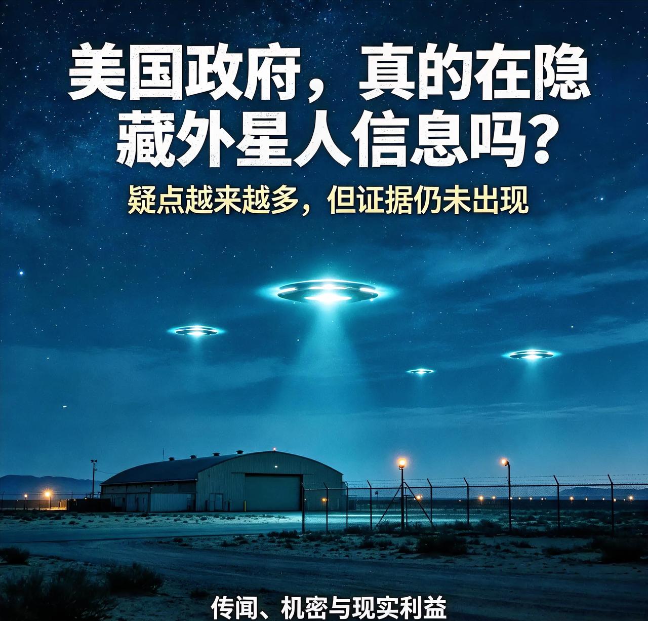 美国政府，真的在隐藏外星人信息吗？疑点越来越多，但证据仍未出现
 
美国政府到底