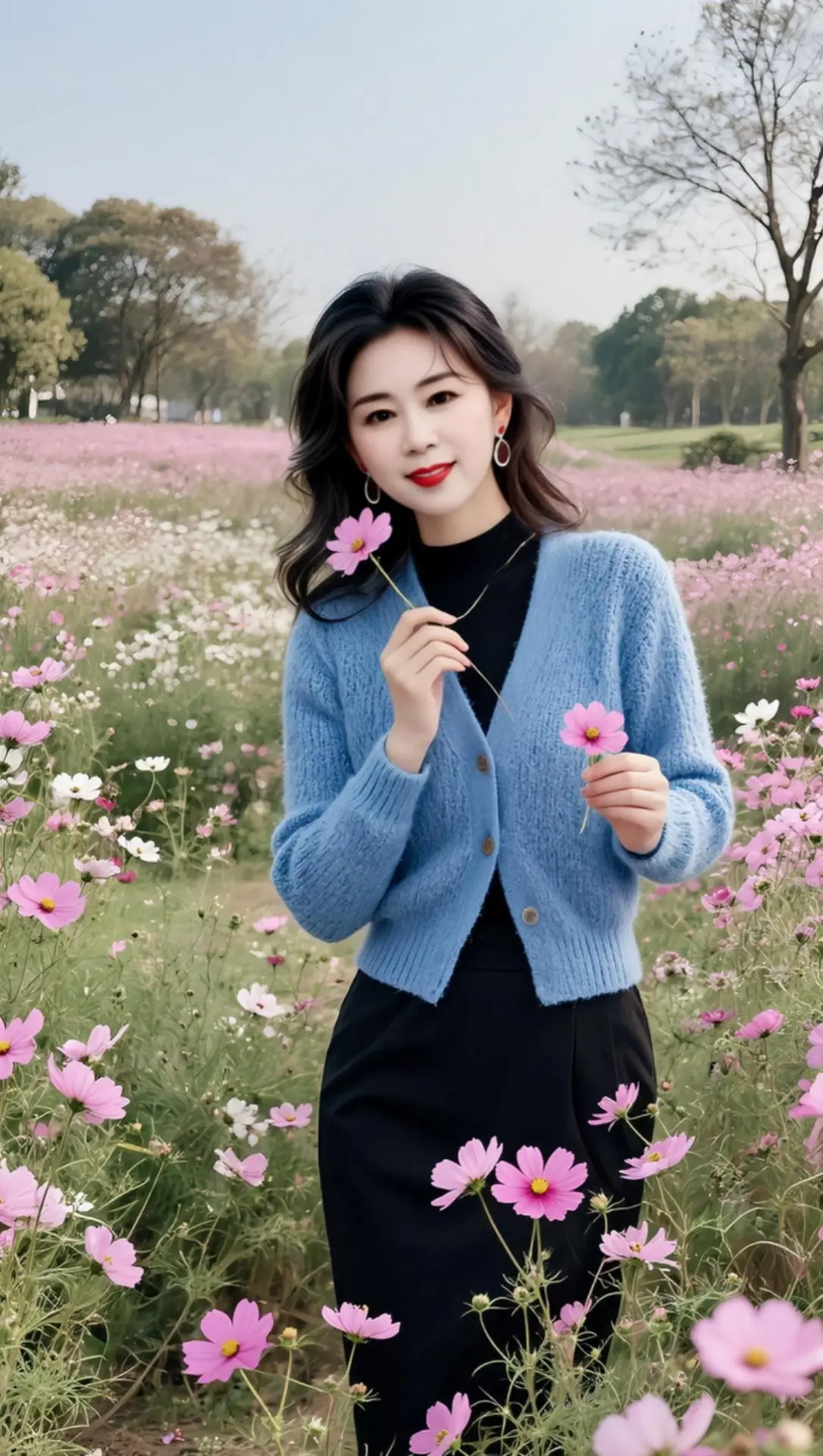 AI花海清新照 ai创作