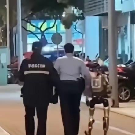你见过机器人被警察带走吗？这事儿就真实发生在澳门街头，简直太新奇了！

当时，一