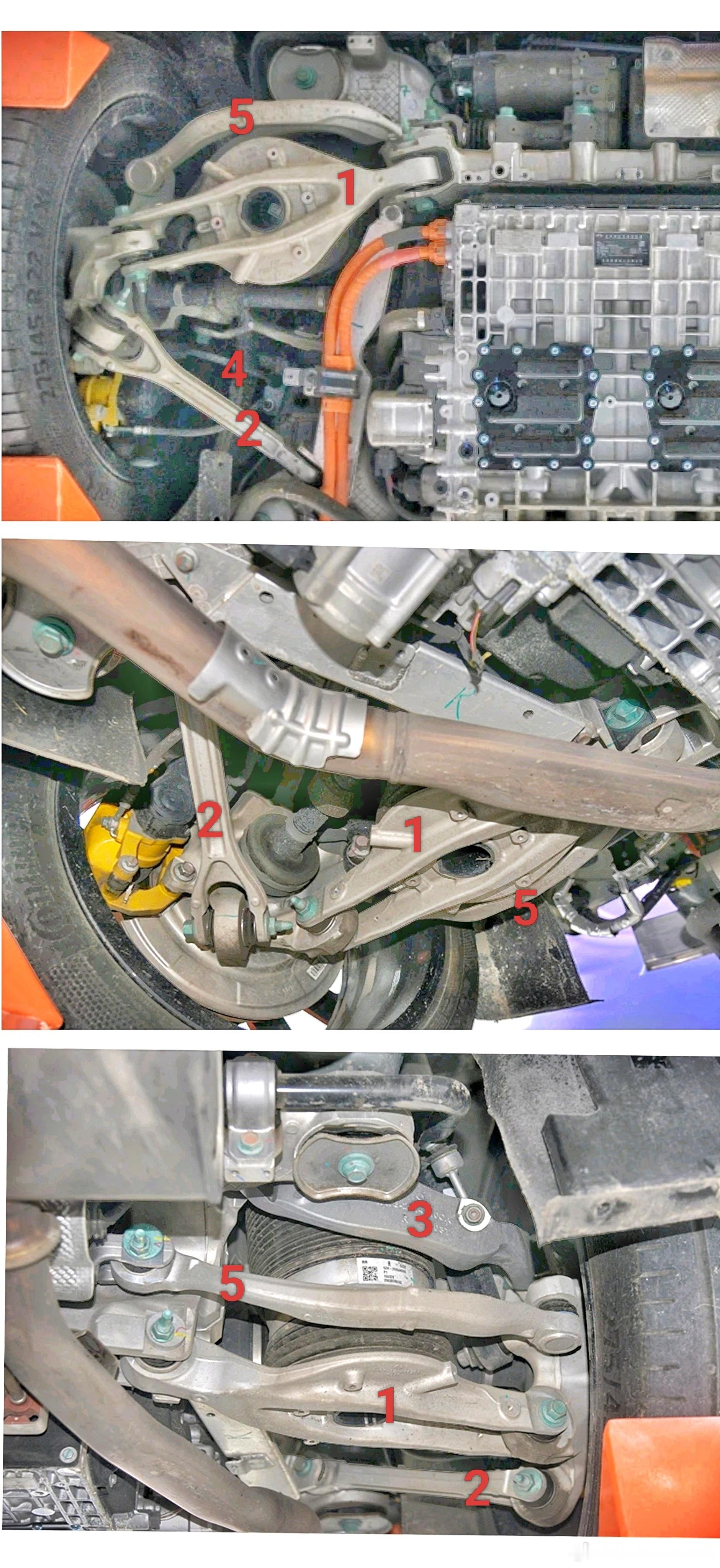 腾势N9的MLB EVO后腿。。。能清楚地看到ARB和李子串。