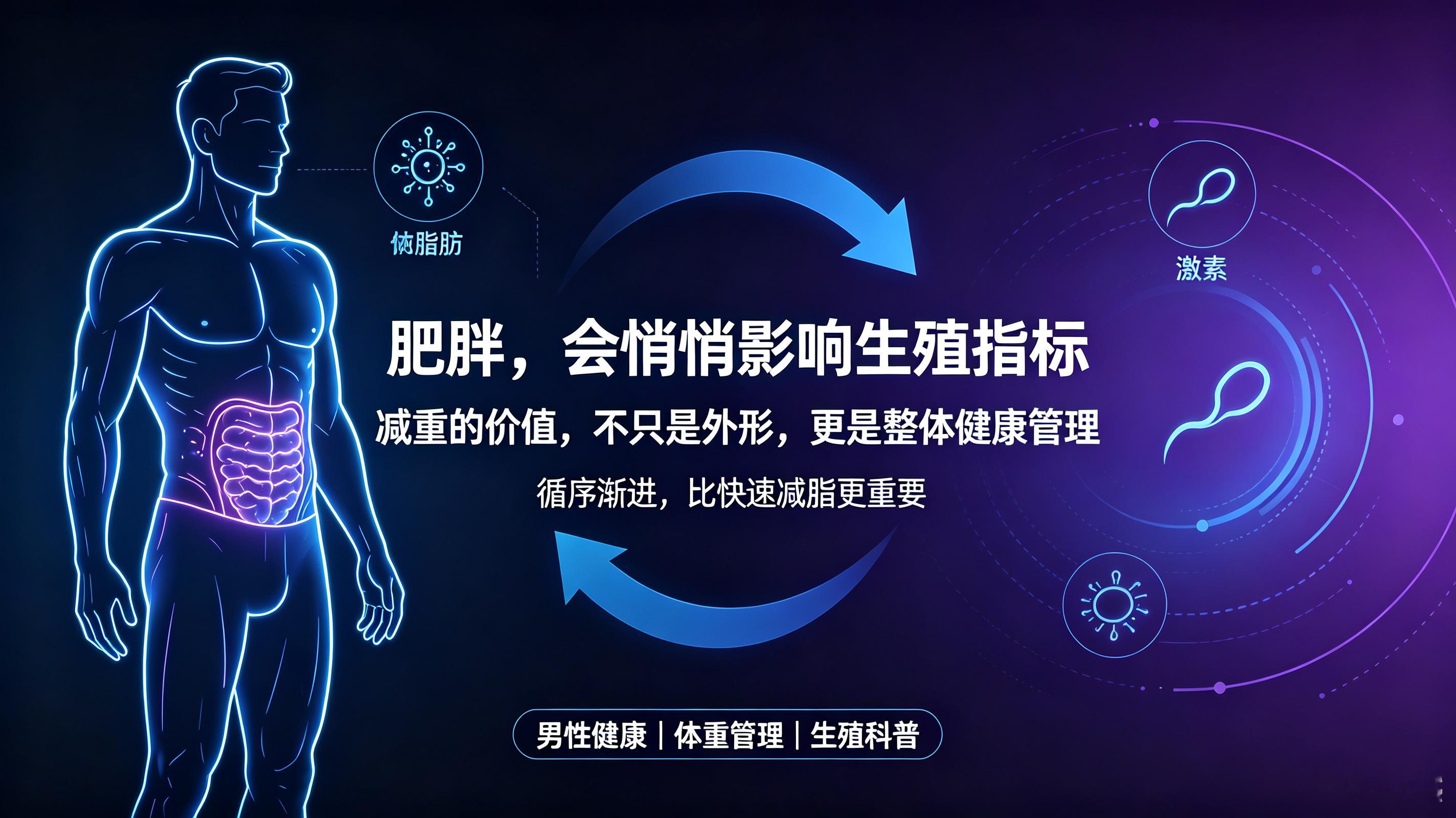 减肥后精子浓度数量都增加了很多人把备孕的重心放在女方调理上，却常常忽略男性身体状