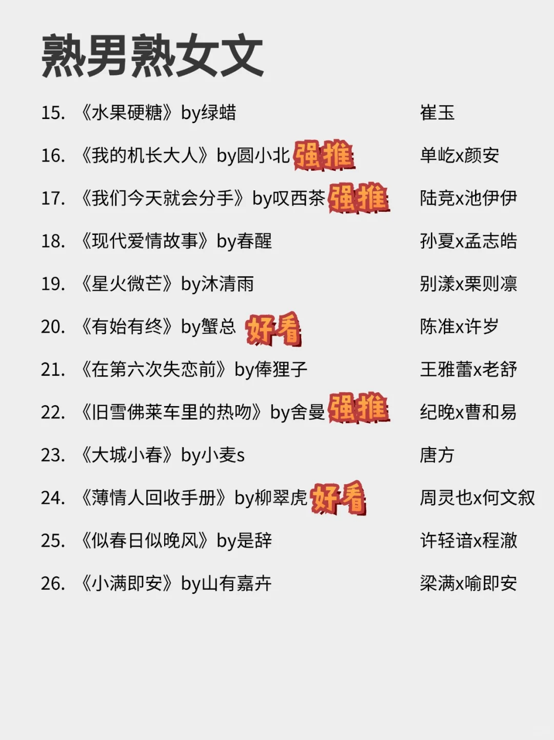 25本熟男熟女文合集 | 高端拉扯，张力十足