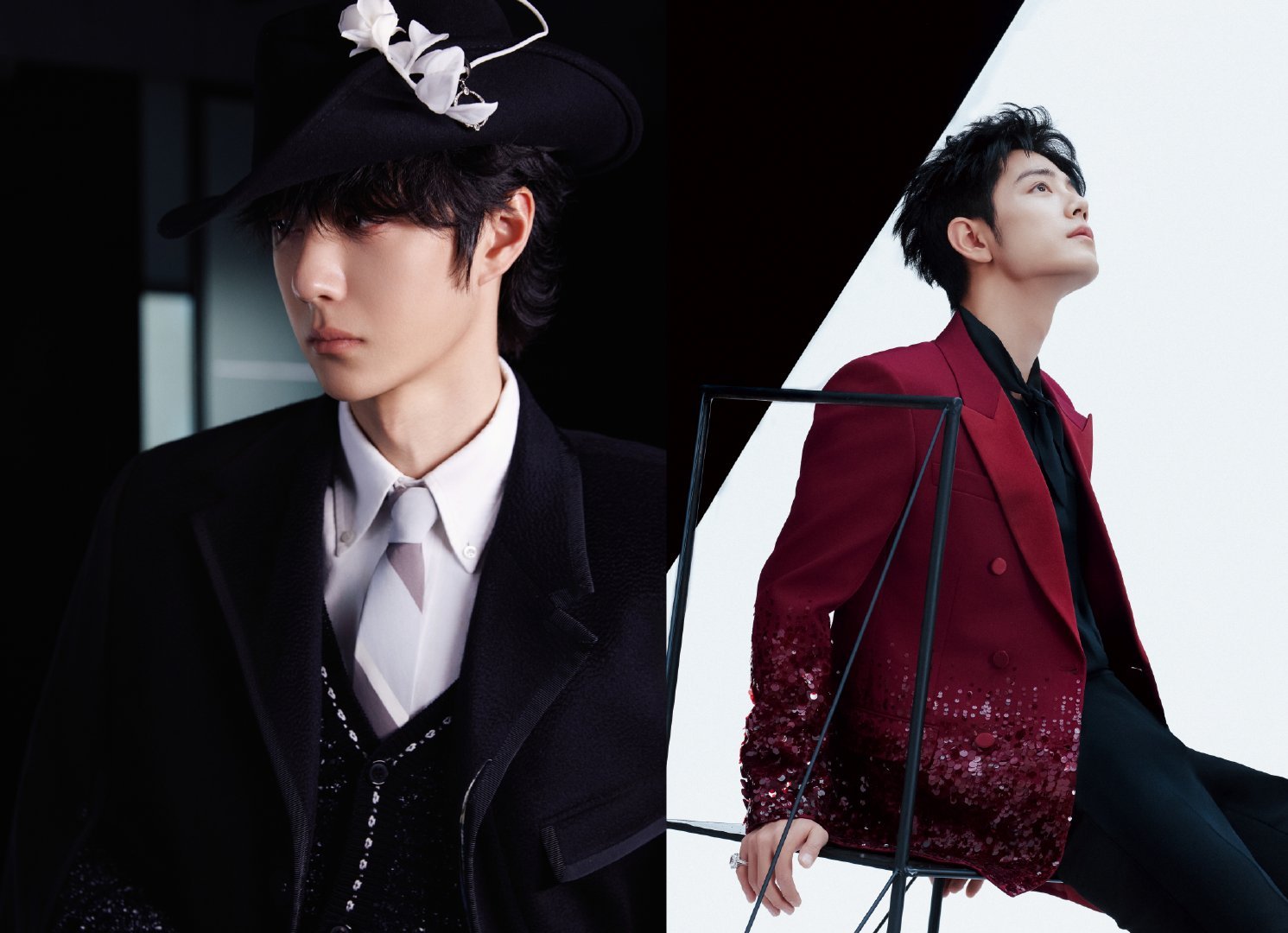 博君一肖 说到微博之夜，想起去年我家两宝 “红玫瑰与黑骑士”的造型结果被👀的骚