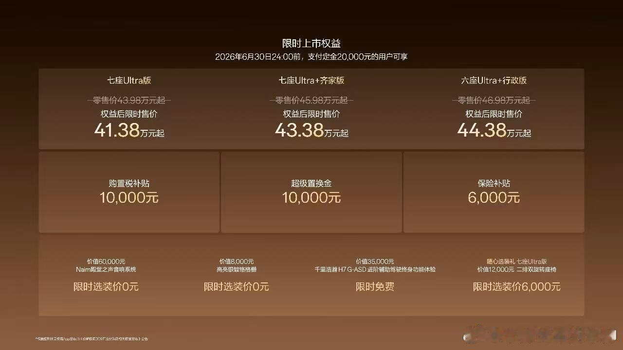 焕新极氪009正式上市权益后限时售价41.38-44.38万元6月30日前所有大