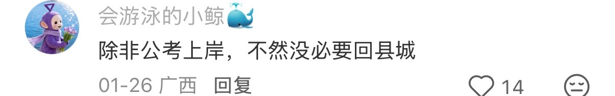 当你以为回县城老家是退路时看到评论网友们都觉的：“回县城的这个退路应该是在大城市
