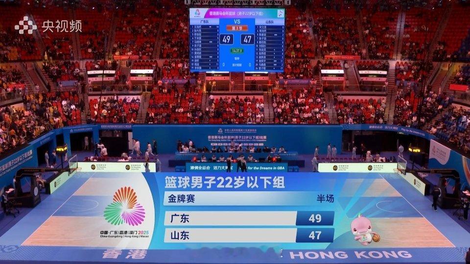 太疯狂了！！！第一节广东队被打了个16-34，第二节广东队打山东队一个33-13