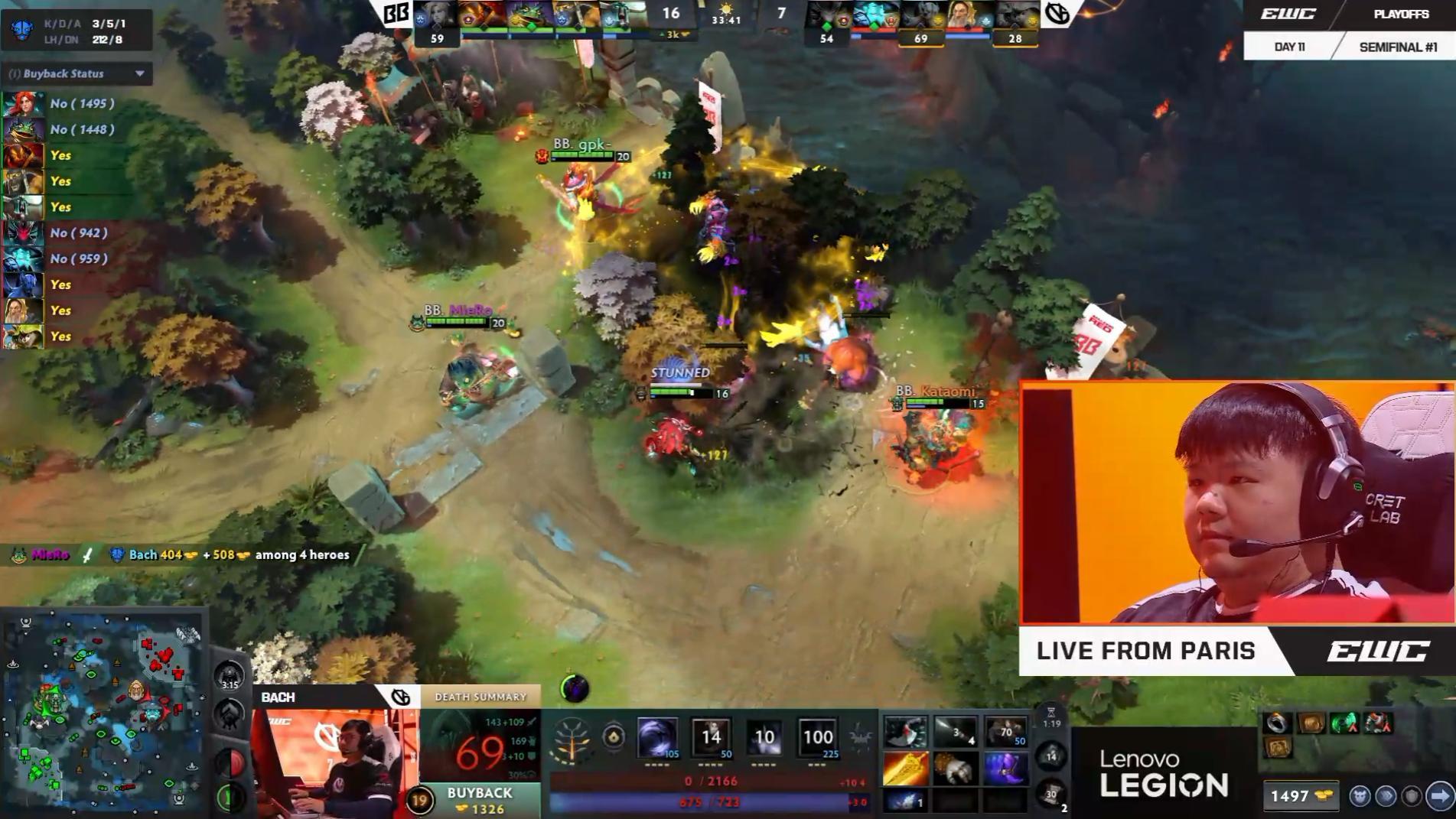 DOTA2 2026年EWC（石油杯）淘汰赛半决赛VG对阵BB战队BO3第二局，