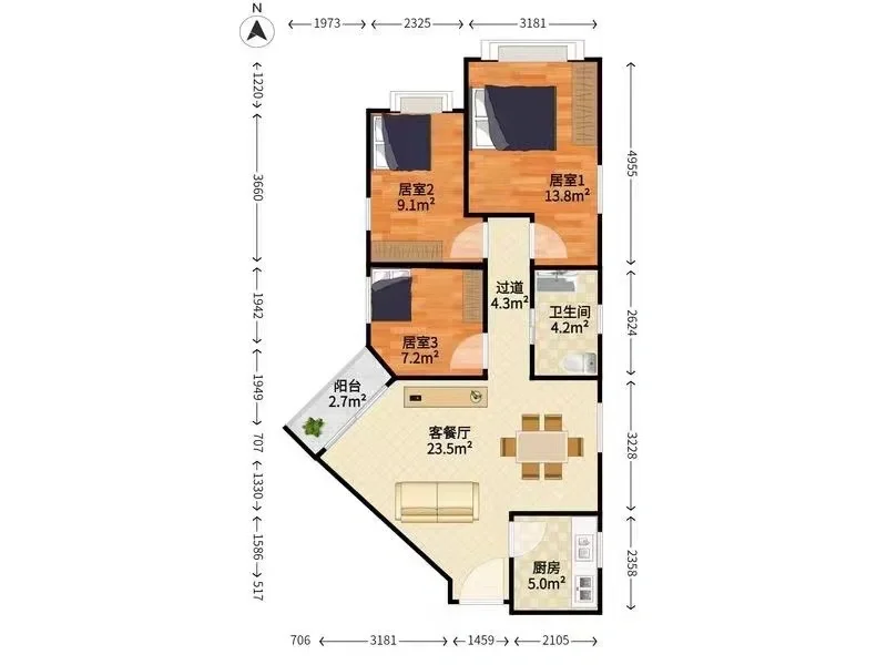 梅林一村·看山景视野 4XX万总价最低90平
