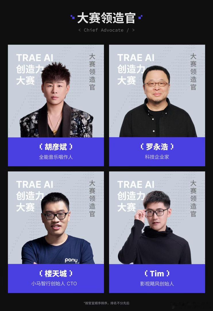 字节trae的创造力大赛，冠军30万奖金，亚军20万，季军10万，应该是RMB，