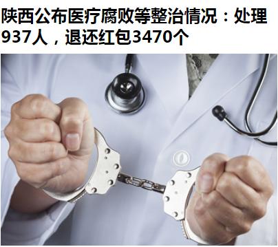 这是几个红包的问题吗？医疗腐败远远不止红包！陕西昨日公布医疗腐败等整治情况时称，