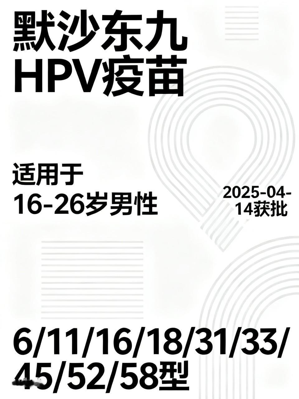 一、核心信息（2025-04-14获批）
 
- 适用年龄：16–26岁男性（国