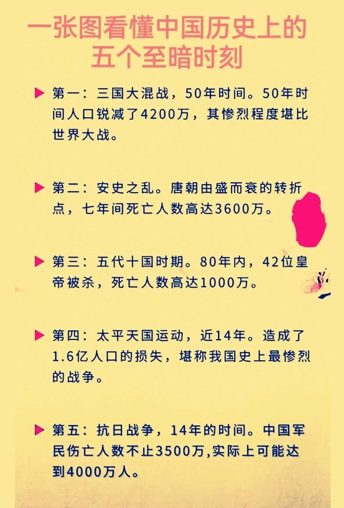 中国古代历史上的五个至暗时刻！