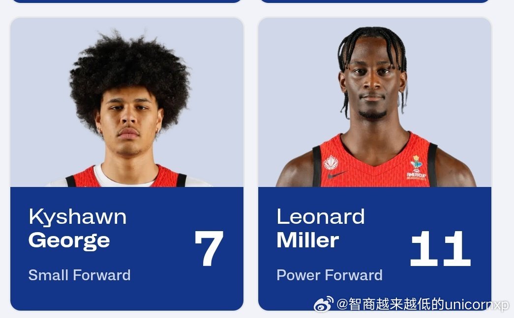 Kyshawn George美洲杯正式开始代表加拿大国家队打球，在瑞士出生长大，