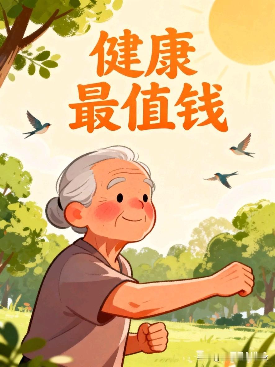 - 人这一辈子，
健康最值钱！
没了好身体，
金山银山也白搭，
平安无病，
才是