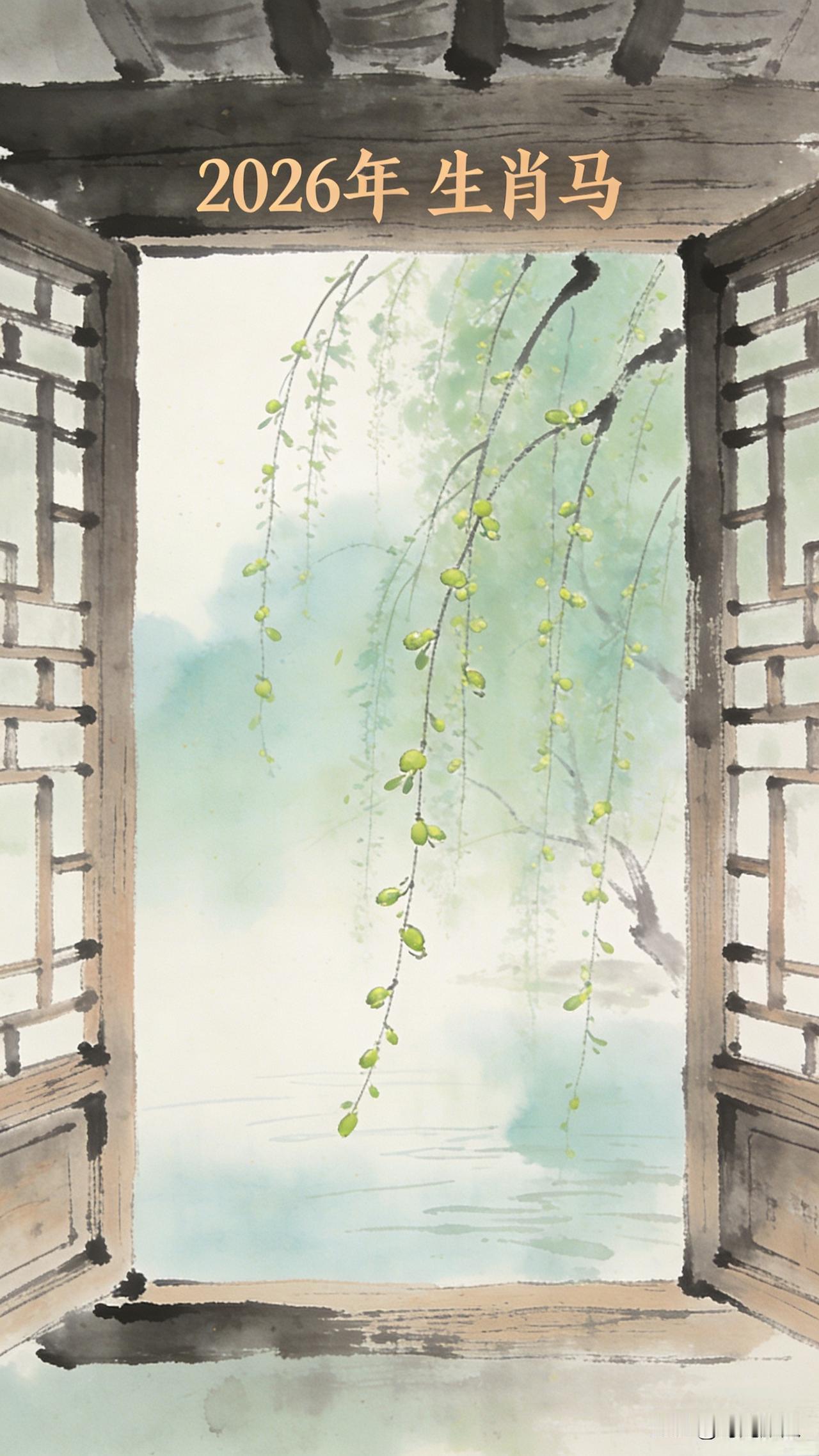 上联：一窗柳色裁春意
下联：？？？？？？？
 
今早我在窗边发呆，看见柳丝垂绿，