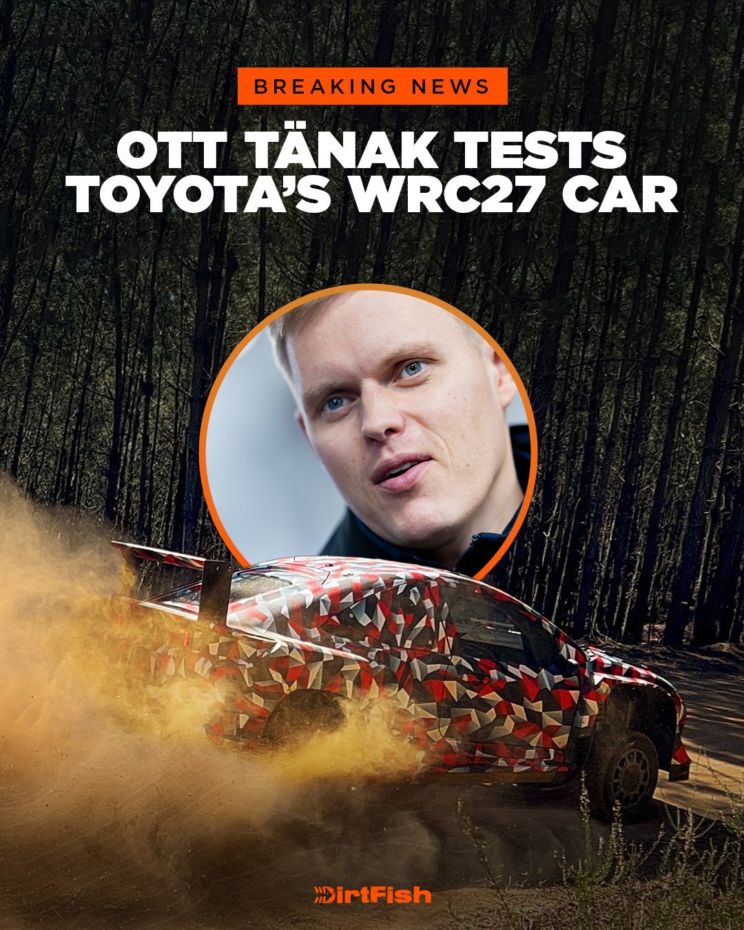 诶，塔纳克牵手丰田？！据"DirtFish"的报道，2019年WRC世界冠军奥特