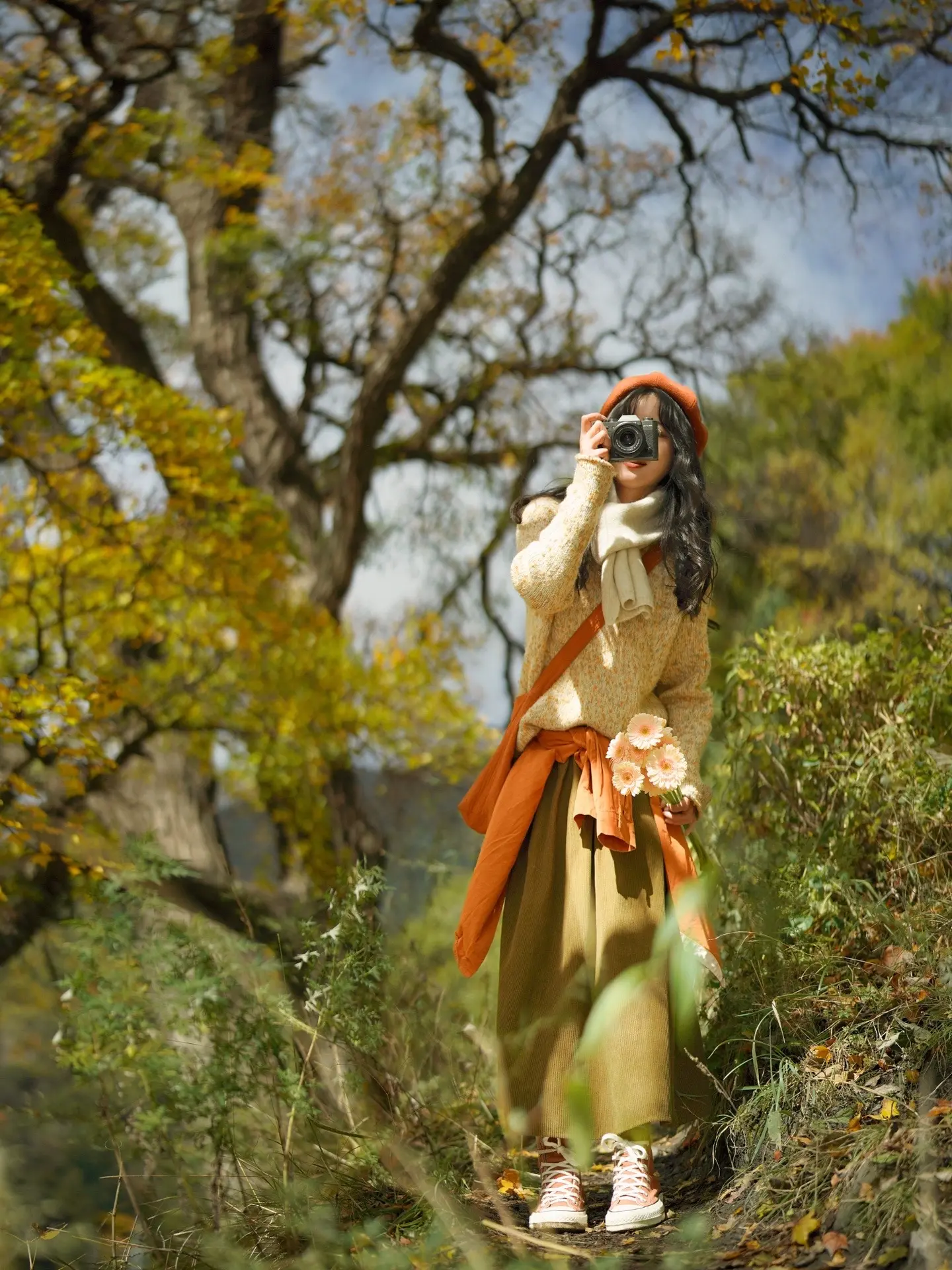 和秋天告别吧！落叶拍出文艺电影感。下一个季节来了